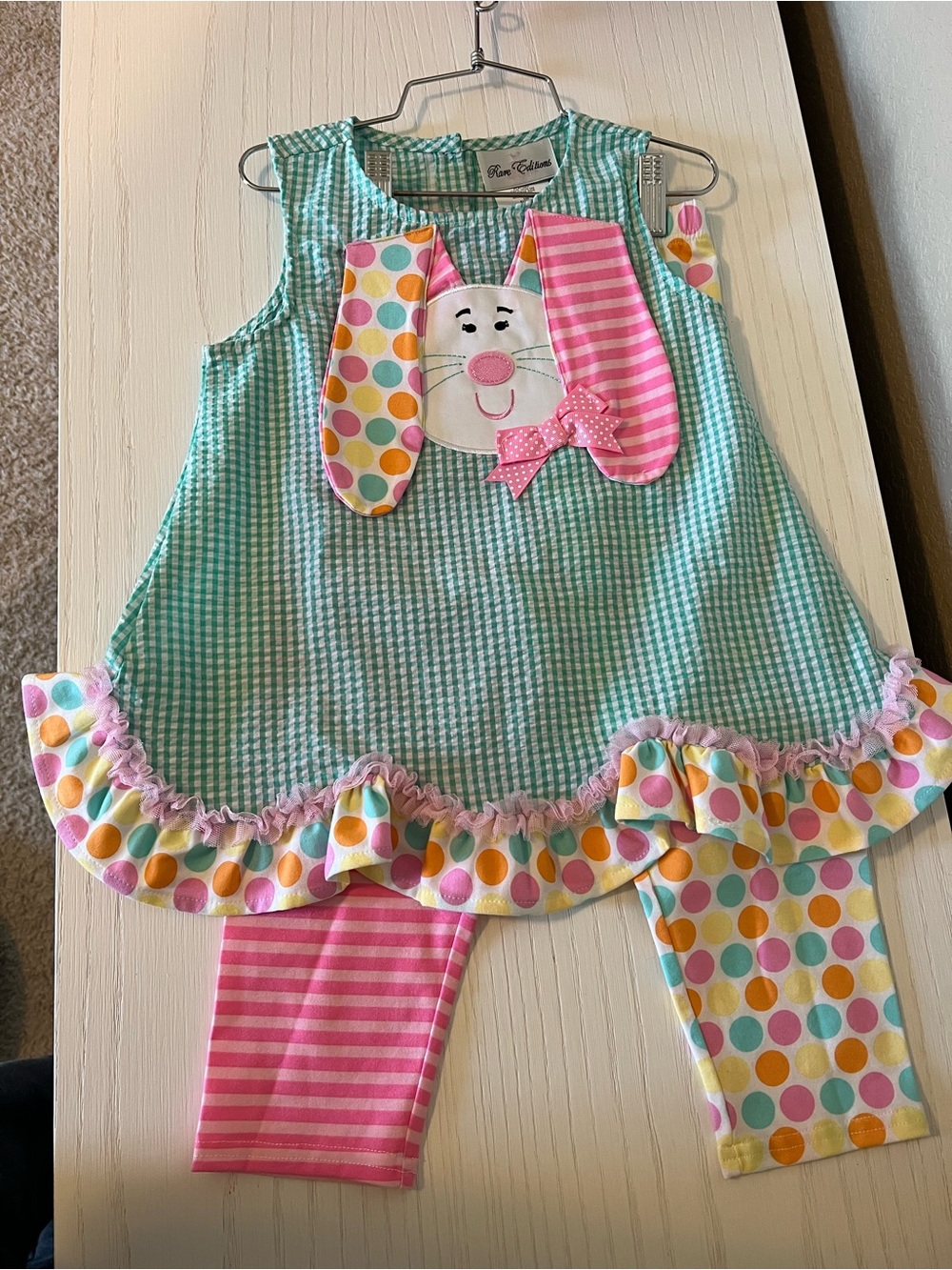 Rare Editions Two-Piece Bunny Easter Outfit